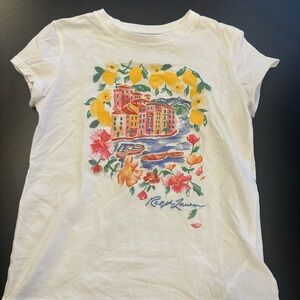 Polo by Ralph Lauren White Tee with Citrus & Coastal Floral Print